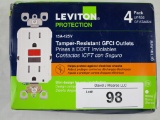 Leviton 4 Pack of 15 Amp Tamper-Resistant GFCI Outlets