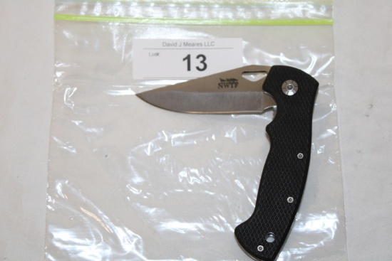 "NWTF" Folding Lock-Blade Knife w/Belt Clip.  New!