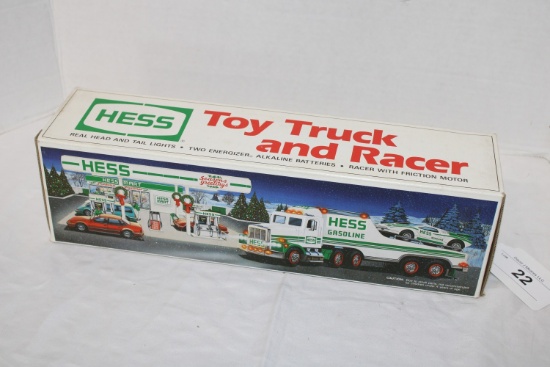 1991 Hess Toy Truck and Racer.  New in the Box!