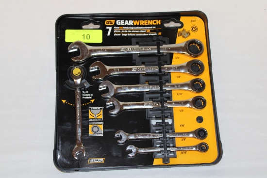 GearWrench 7 Pc. SAE Ratcheting Combination Wrench Set