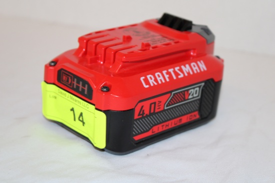Craftsman V20 4.0AH Lithium ION Battery.  New!