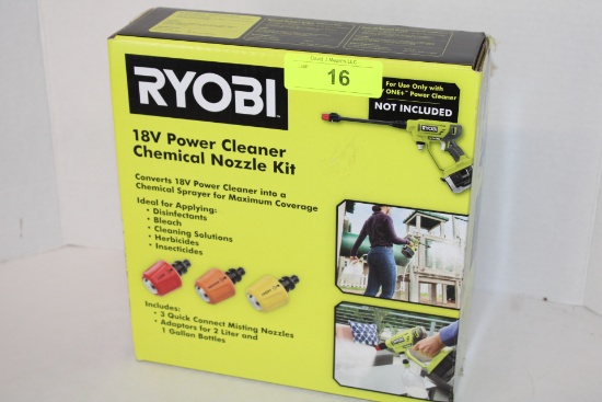 Ryobi 18V Power Cleaner Chemical Nozzle Kit.  New!