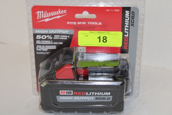 Milwaukee M18 Red Lithium High Output Battery.  New!