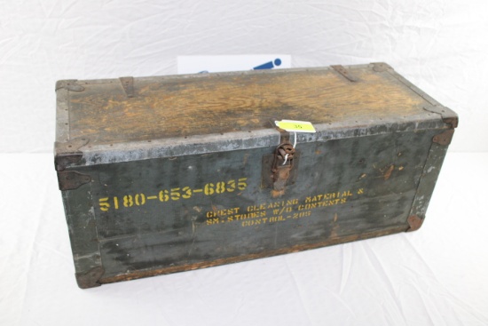 Large Military Wooden Chest (See Photos for Details)
