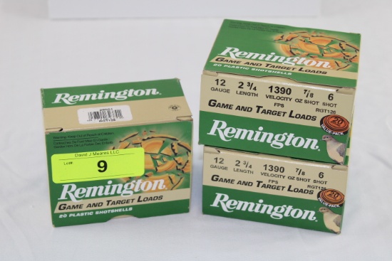 60 Rounds of Remington .12 Ga. Game and Target Loads