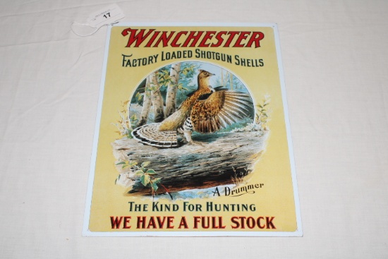 Winchester Factory Loaded Shotgun Shells Metal Sign