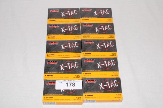 200 Rounds of PMC "X-TAC" 5.56mm 55 Gr. FMJ-BT Ammo