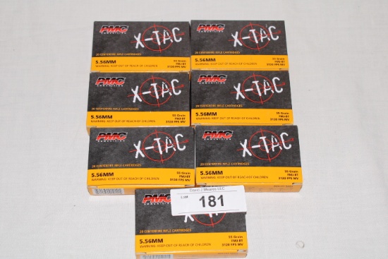 140 Rounds of PMC "X-TAC" 5.56mm 55 Gr. FMJ-BT Ammo