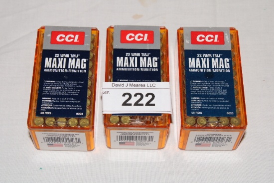 147 Rounds of CCI .22 WMR TMJ Maxi Mag Ammo