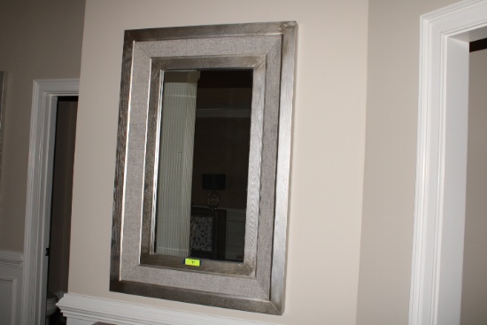 Silver-Framed Wall Mirror