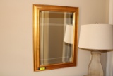 Gold Framed Beveled-Edge Mirror