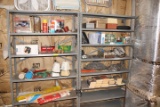 Contents Only of (2) Metal Shelves