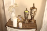 Candles & (5) Decorative Pieces