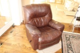 Brown Leather Style Rocker Recliner