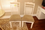 (2) White Soft Seat Side Chairs