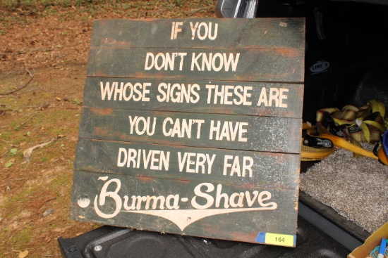 "Burma-Shave" Wood Slat Sign