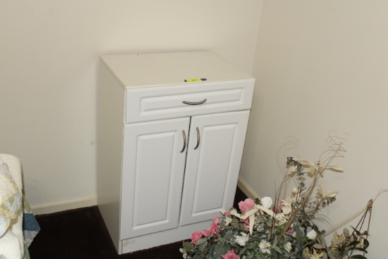 White One Drawer over 2-Door Cabinet