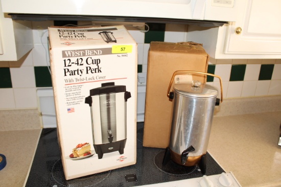 New West Bend 12-42 Cup Party Perk and Used Percolator