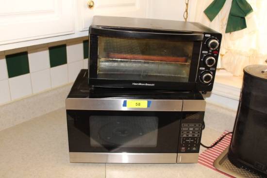 Willz Microwave Oven and Hamilton Beach Toaster Oven