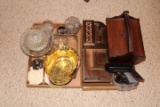 2 Box Lots- Jewelry Box, Eye Glasses and Décor Items