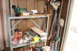 Large Lot- Shelf w/Contents, B&D Edger, Craftsman Blower