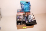 Box Lot of VHS Movies and 8 New Blank VHS Tapes