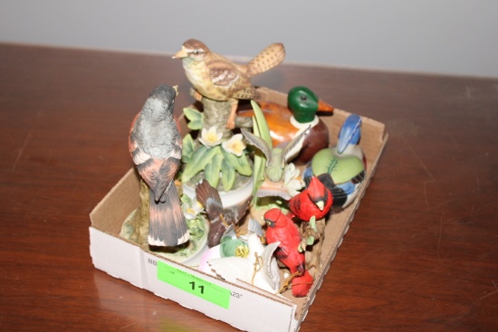 Box Lot of Bird Figurines