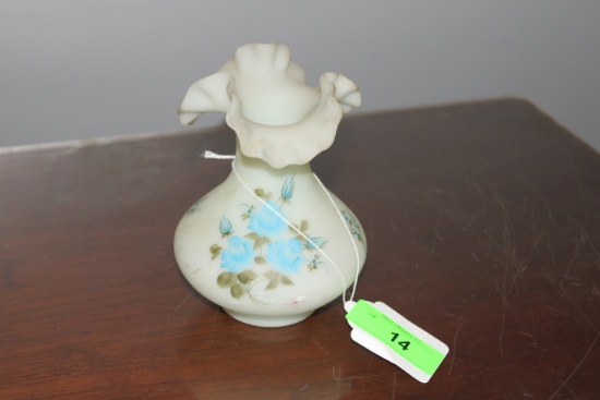 Fenton Vase Hand Painted by Laura Long