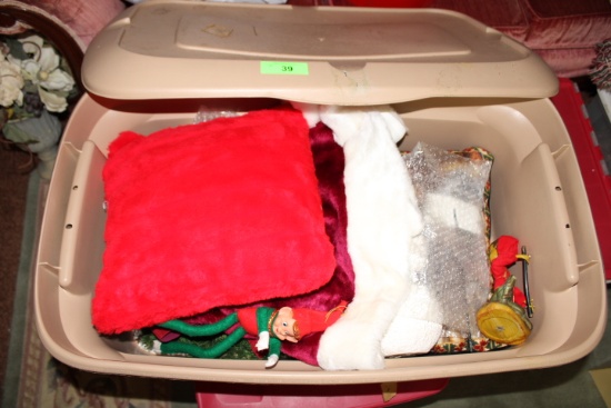 4 Totes of Christmas Decorations