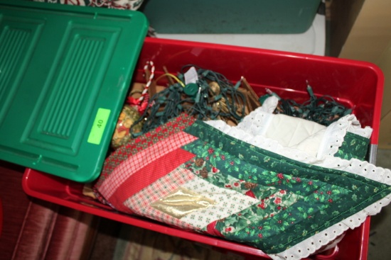 4 Totes of Christmas Decorations