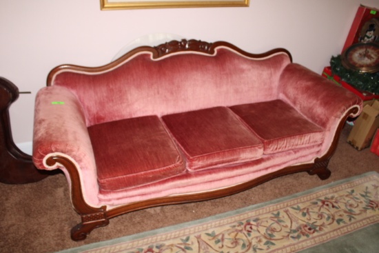Rose Carved Sofa for Formal Living Room