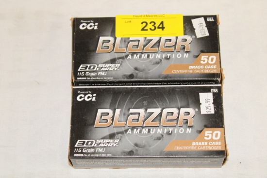 100 Rounds of Blazer (CCI) 30 Super Carry 115 Gr. FMJ Ammo