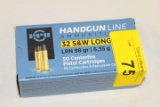 50 Rounds of PPU .32 S&W Long LRN 98 Gr. Ammo