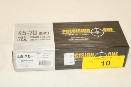 20 Rounds of Precision One .45-70 Gov't, 350 Gr. FP Ammo