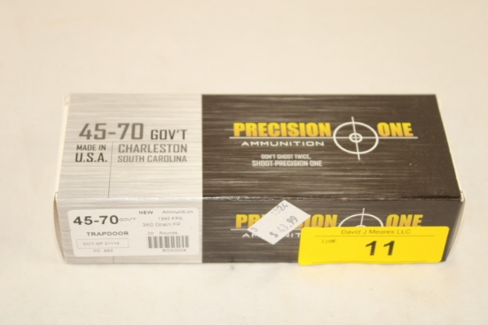 20 Rounds of Precision One .45-70 Gov't, 350 Gr. FP Ammo