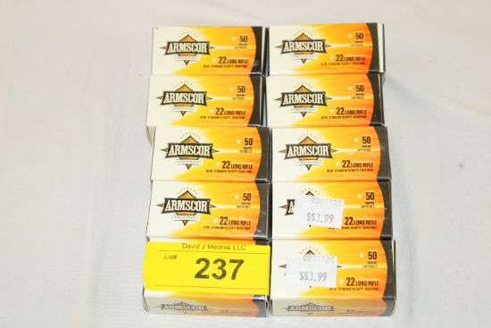 500 Rounds of Armscor .22LR 40 Gr. SV SP Ammo