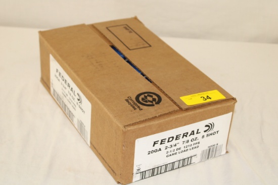 250 Rounds, Full Case of Federal .20 Ga. Shotgun Ammo