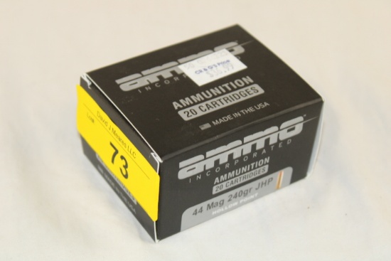20 Rounds of Ammo Inc. 44 MAG 240 Gr. JHP Ammo