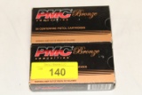 100 Rounds of PMC Bronze 9mm Luger 115 Gr. FMJ Ammo