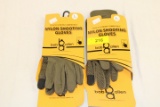 2 Pair of Bob Allen Nylon Shooting Gloves. Sizes: Large