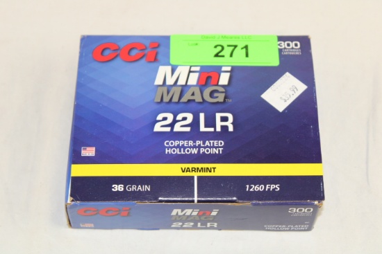300 Rounds of CCI .22LR "Mini Mag" 36 Gr. HP Varmint Ammo