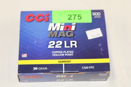 300 Rounds of CCI .22LR "Mini Mag" 36 Gr. HP Varmint Ammo