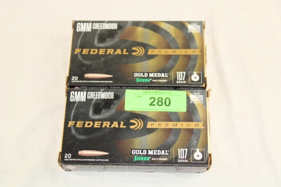 40 Rounds of Federal Premium 6mm Creedmoor 107 Gr. Ammo