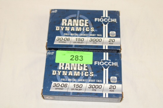 40 Rounds of Fiocchi .30-06 SPRG. 150 Gr. FMJ BT Ammo