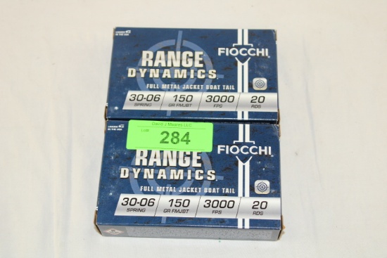 40 Rounds of Fiocchi .30-06 SPRG. 150 Gr. FMJ BT Ammo