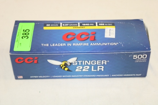 450 Rounds of CCI "Stinger" .22LR 32 Gr. HP Varmint Ammo