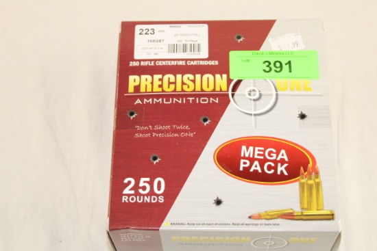 250 Rounds of Precision One .223 REM 55 Gr. FMJ Ammo