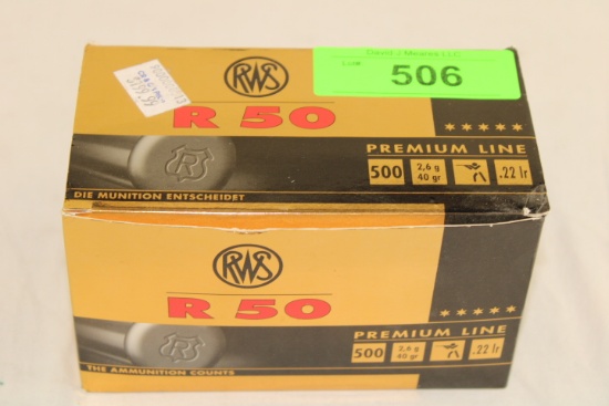 500 Rounds of RWS "R50" Premium Line .22LR 40 Gr. Ammo
