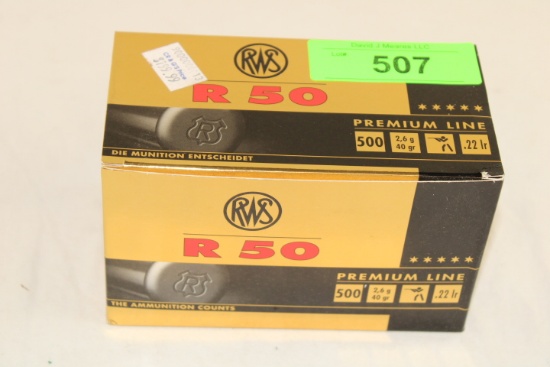 500 Rounds of RWS "R50" Premium Line .22LR 40 Gr. Ammo