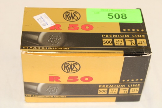 500 Rounds of RWS "R50" Premium Line .22LR 40 Gr. Ammo